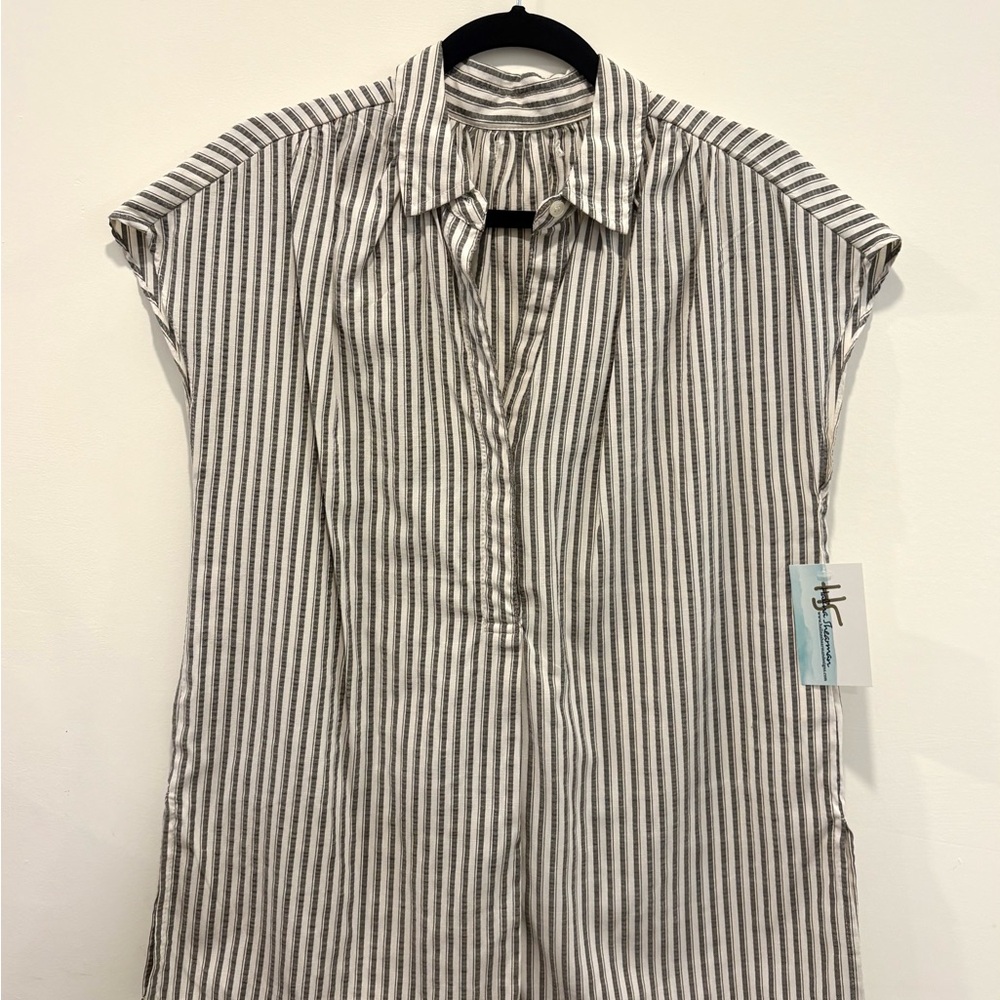 Vintage Striped Button-Up Women’s Top